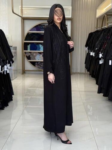 كولكشن العيد | عباية توليا بقماش كريب رموش بتطريز...