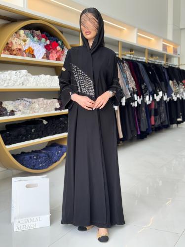 عباية ميار كريب الابداع مزين بشك ناعم