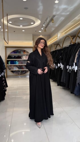 كولكشن العيد | عباية رهف بقماش كريب الابداع مع دان...