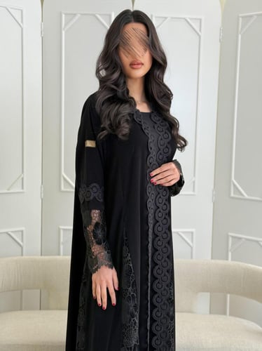 كولكشن العيد | عباية ميري بقماش كريب ملكي تدخيلات...