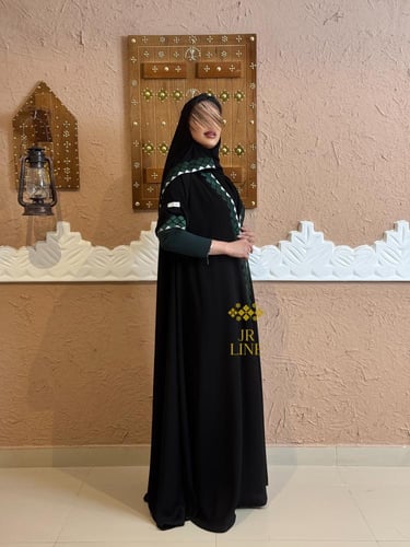 اليوم الوطني | عباية رسوخ بقماش انترنت مطرز دبل كل...