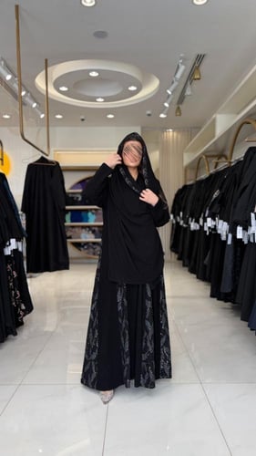 كولكشن العيد | عباية توليب بقماش ملكي تدخيلات شيفو...