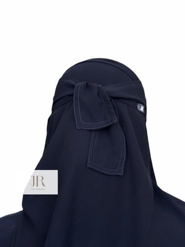 نقاب بقماش كوري قصير خط عادي ربطة عريضة