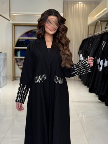 كولكشن العيد | عباية عالية بقماش كريب الاناقة بتطر...