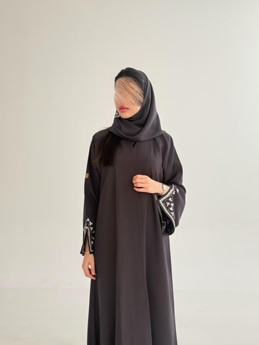 عباية رزان بقماش كريب ويفر نود