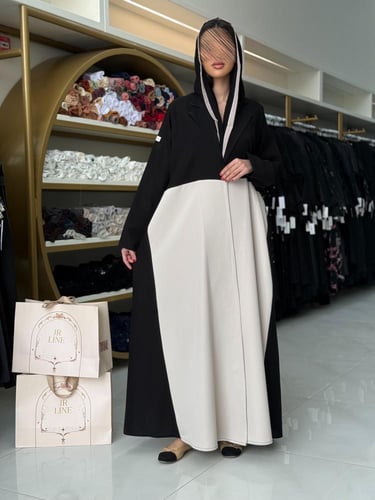 عباية فريحه بقماش كريب الاناقة تدخيلات كريب بيج