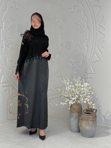 عباية تولين بقماش كريب الابداع تدخيلات تفته