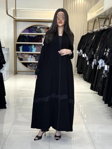 عباية ابتهال بقماش كريب ملكي بكلفه ناعمه 1