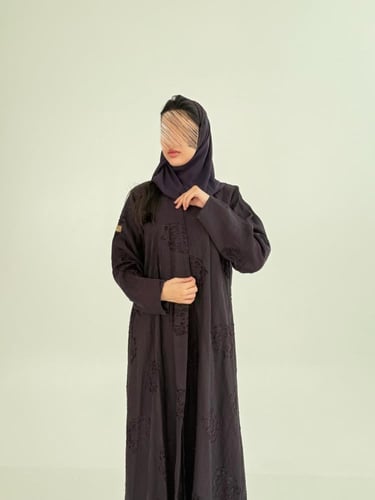 عباية حنين بقماش اورجنزا فلوك مخرم موف