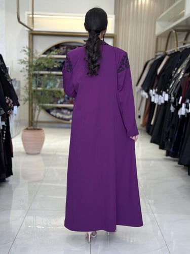 عباية إيليف بقماش كربب باربي تركي موف ( طقم ثلاث ق...