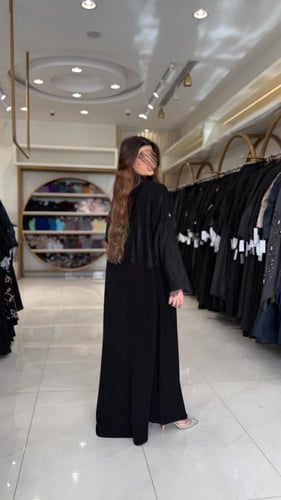 كولكشن العيد | عباية رهف بقماش كريب الابداع مع دان...