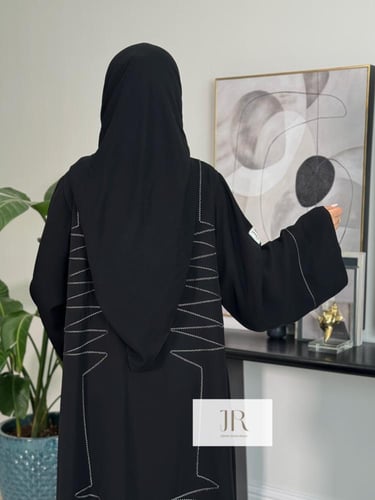 عبية اللولو - بقماش انترنت كويتي اسود