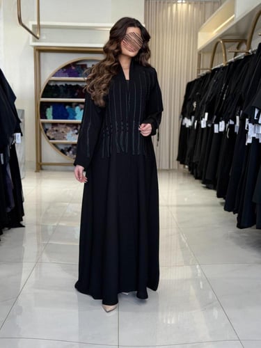 كولكشن العيد | عباية عفراء بقماش انترنت بتطريز وقي...