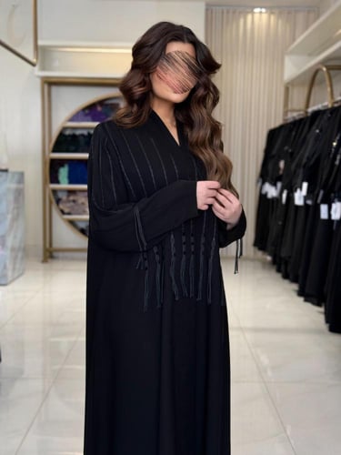 كولكشن العيد | عباية عفراء بقماش انترنت بتطريز وقي...