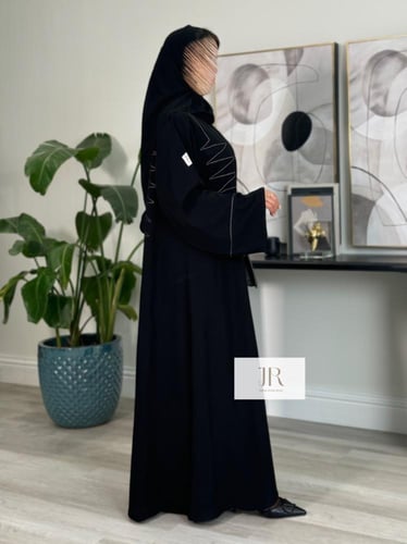 عبية اللولو - بقماش انترنت كويتي اسود