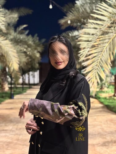 اليوم الوطني بليزر | عباية علو بقماش كريب روان تطر...