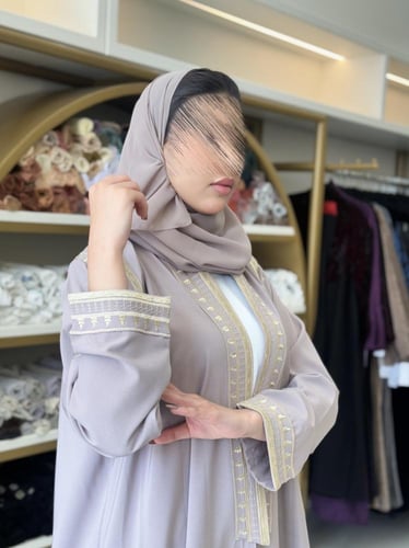 كولكشن رمضان ا عباية رويده بقماش كريب ويفر مطرز مو...