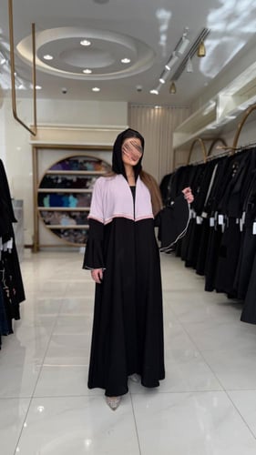 كولكشن العيد | عباية الرزة بقماش احساس بينك