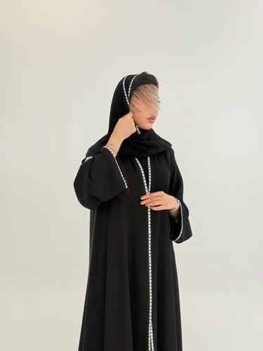 عباية سلطانه بقماش انترنت كويتي بتطريز ناعم كم ضيق...