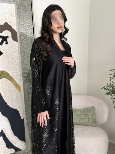 كولكشن العيد | عبايه بهجه بقماش تفته ياباني بتل مط...