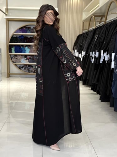 كولكشن العيد | عباية عفاف بقماش كريب الابداع مع رو...