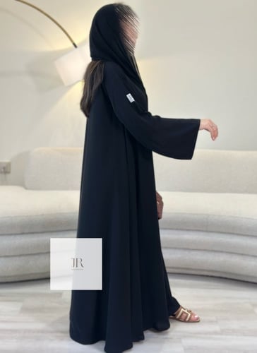 عباية بلاك بيري دبل كلوش - اسود