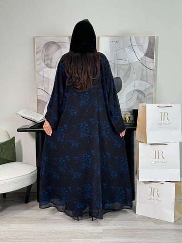 عباية بوند جهة اسود وجهه نيلي