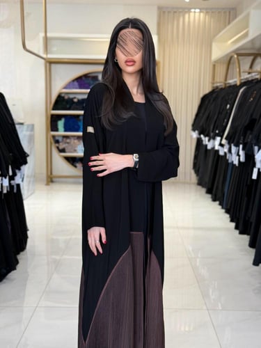 كولكشن العيد | عباية حوريه بقماش كريب ملكي مع هدب...