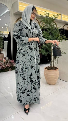 بليزر | عباية سما بقماش شامواه مورد مخمل تيفاني