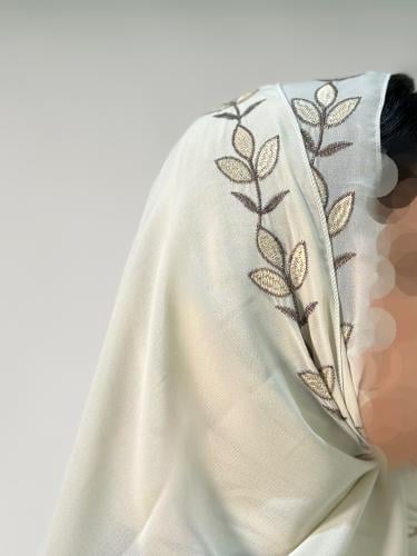 بيج تطريز بني