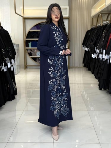 كولكشن العيد | بليزر عباية ملك بقماش كريب رموش بشك...