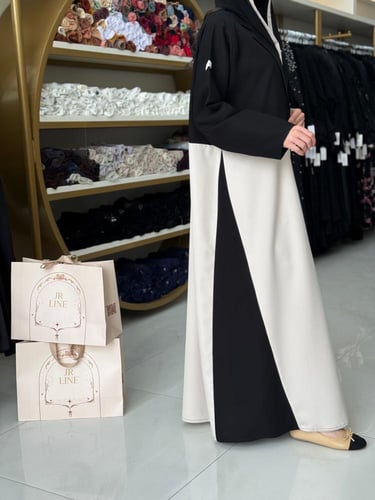 عباية فريحه بقماش كريب الاناقة تدخيلات كريب بيج