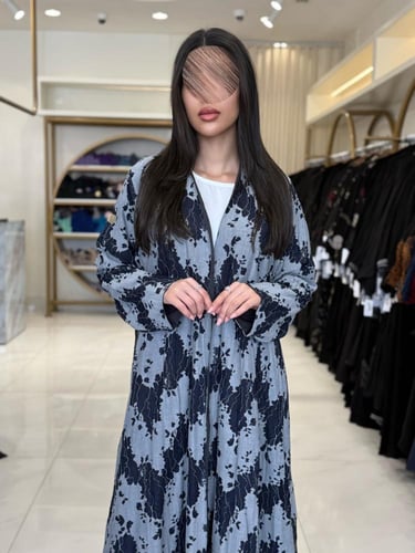 عباية احلام بقماش دانتل فرنسي دبل فيس كحلي