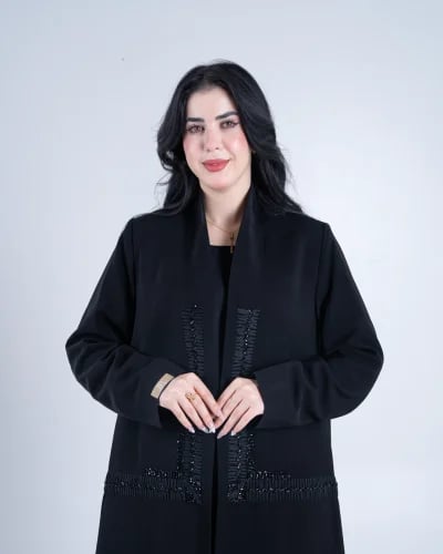 بليزر | عباية يوليا بقماش كوبرا مزين بحياكه يدويه...