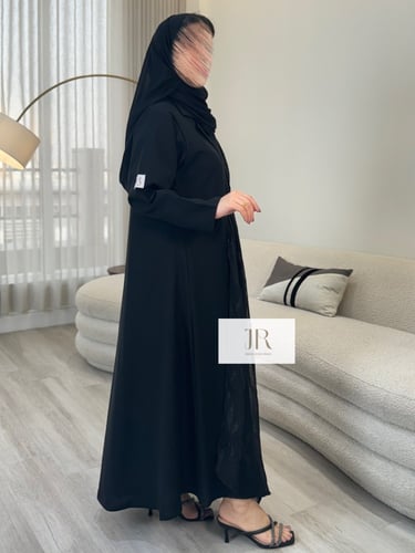 عباية نجوى l الاناقة تدخيلات الشيفون - بشال خطوط ط...