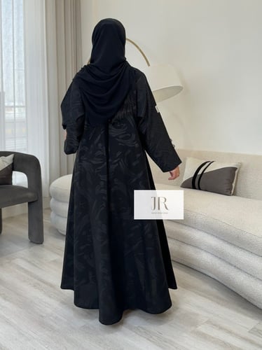 عباية وعد l بقماش كريب متان تدخيلات كريب طايح - اس...