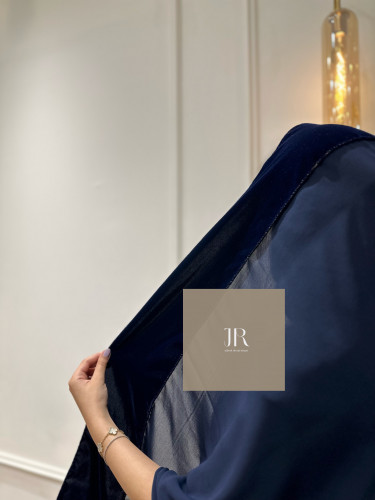 طرحة مخمل - كحلي