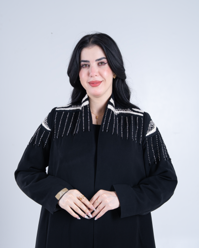 بليزر | عباية جيلين بقماش كوبرا مزين بحياكه يدويه...