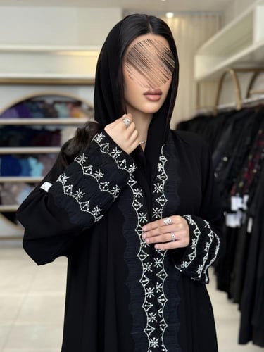 كولكشن العيد | عباية ليال بقماش كريب ملكي بشك دبل...