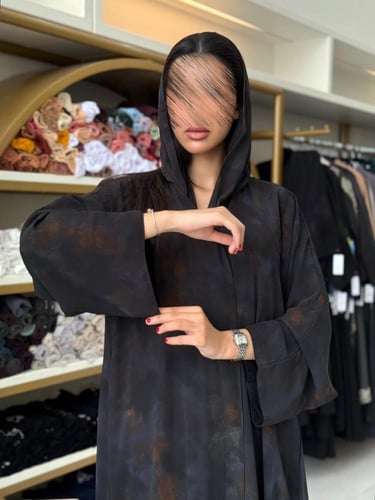عباية نسرين بقماش شيفون (دبل فيس )