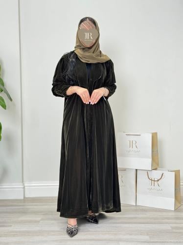 Winter collection ا عباية وعد بقماش مخمل عشبي
