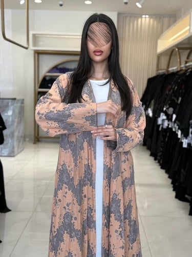 عباية احلام بقماش دانتل فرنسي دبل فيس بيج