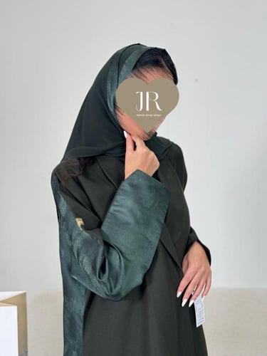 عباية حوريه ا زيتي رسم اصفر