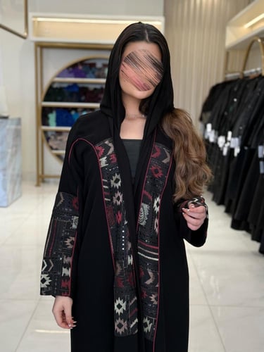 كولكشن العيد | عباية عفاف بقماش كريب الابداع مع رو...