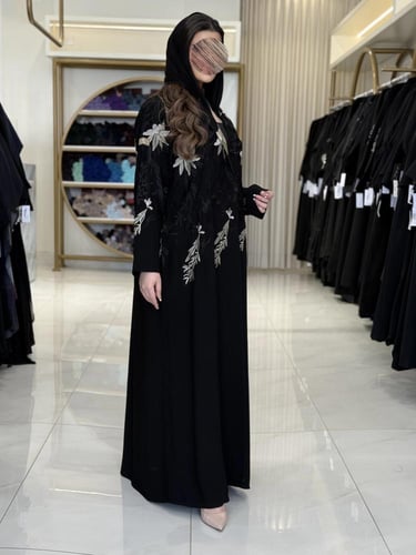 كولكشن العيد | عباية انجيلا بقماش كريب ملكي بتطريز...