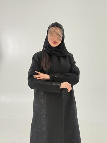 بليزر | عباية بدور بقماش جاكار مشجر