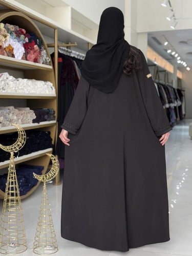 كولكشن رمضان ا عباية رويده بقماش كريب ويفر مطرز اس...