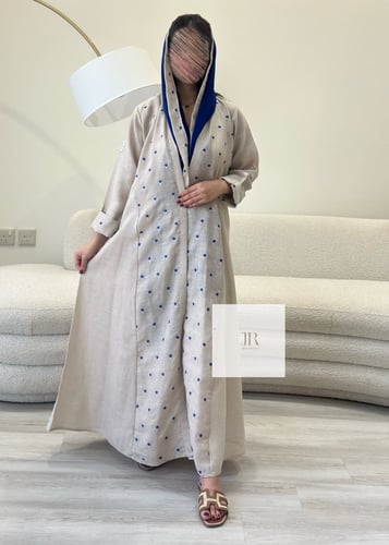 جديد الصيف | لنن بارد بتطريز - بيج غامق