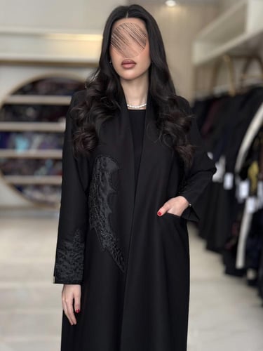 كولكشن العيد | عباية امنيه بقماش كريب ايطالي بشك