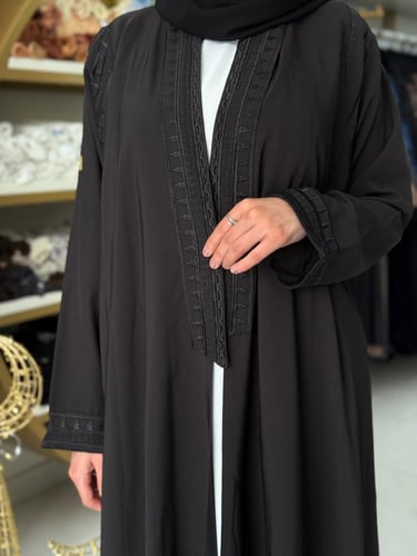 كولكشن رمضان ا عباية رويده بقماش كريب ويفر مطرز اس...